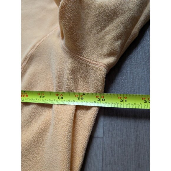 L.L. Bean Womens Yellow Full-Zip Fleece Jacket W/ Pockets Size L - Picture 9 of 9